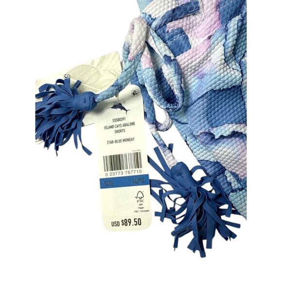 Tommy Bahama Womens Blue Monday Island Cays Abalone Cover Up Shorts Sz XL New - Picture 6 of 9